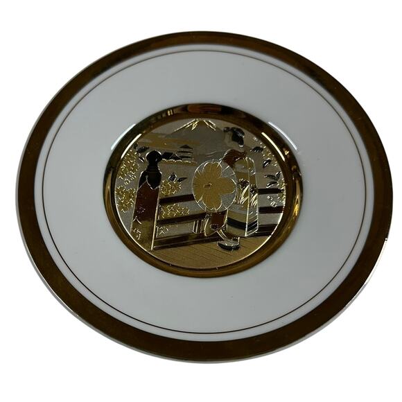 Chokin The Art of Chokin 24Kt Gold Edge 6" Plate Good Used Condition - Picture 1 of 4